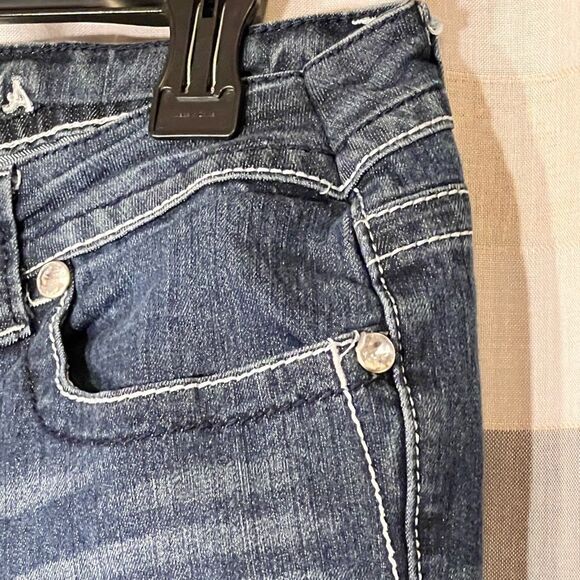 Twelve K denim jeans rhinestone low rise bootcut size 11 - Picture 4 of 8